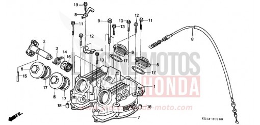 COUVERCLE DE CULASSE XR250RP de 1993